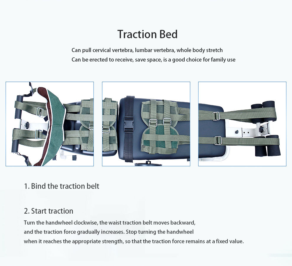 cervical and lumbar traction table