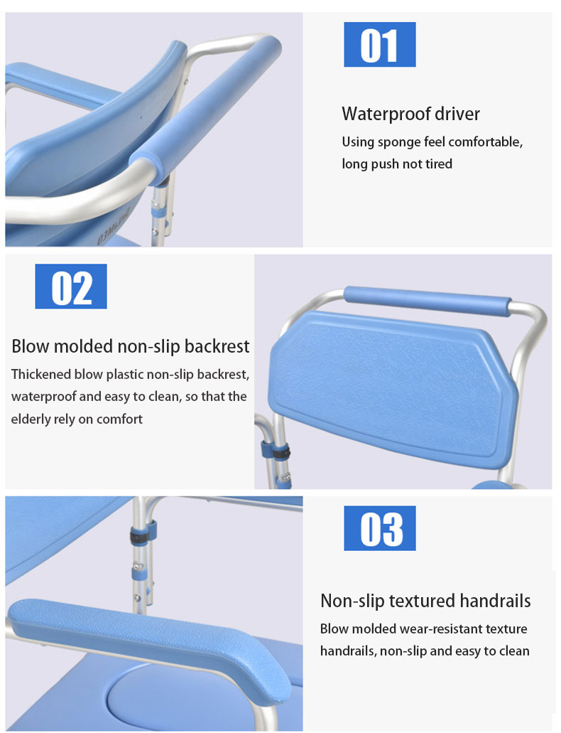 wheelchair with bedpan