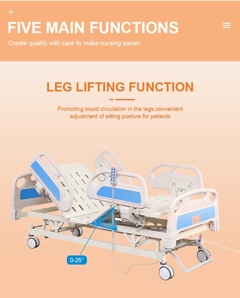 Electric Five Function Hospital Bed