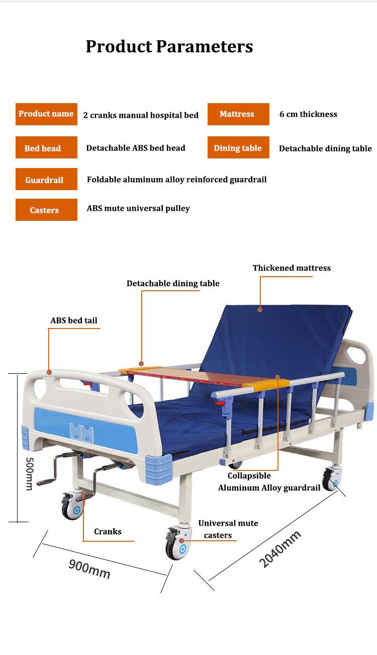 2 Crank Hospital Bed