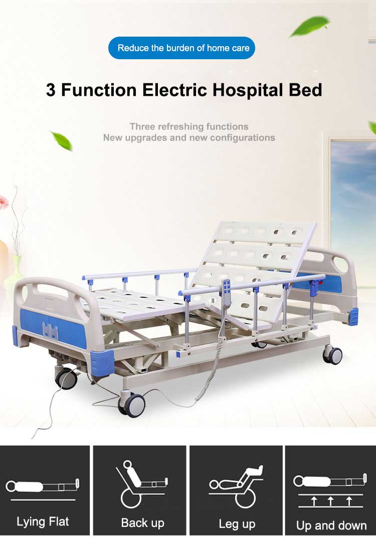 3 function electric hospital bed