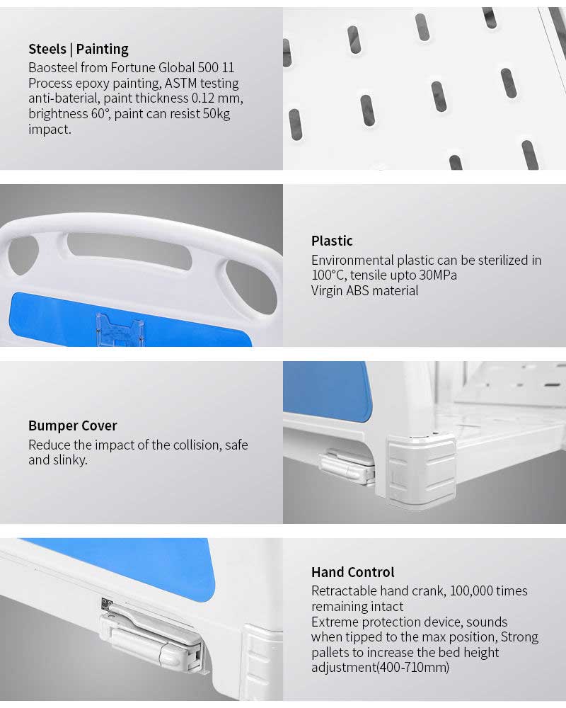 3 function manual hospital bed