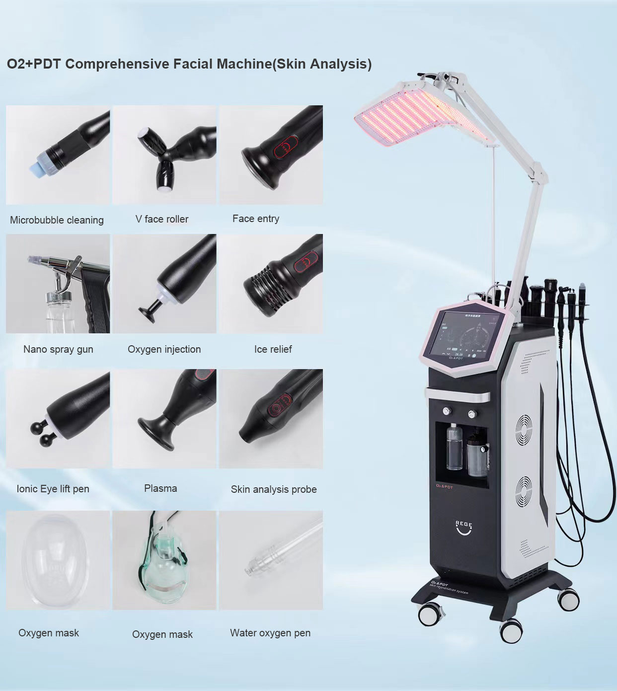 O2+PDT Facial Machine