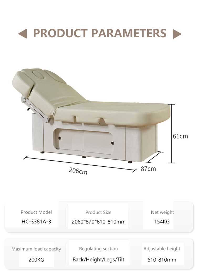 electric treatment table for beauty salon